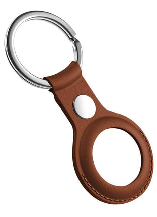 Coque De Protection Effet Cuir Marron Pour AirTag