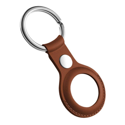 Coque De Protection Effet Cuir Marron Pour AirTag