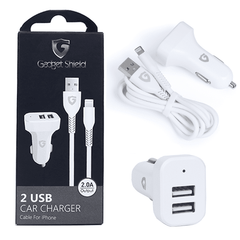Chargeur Voiture/Prise Allume Cigare Gadget Shield Fast Charger 2 Entrées Avec Cable iPhone/iPad