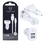 Chargeur Voiture /  Prise Allume Cigare Gadget Shield Fast Charger 2 Entrées Avec Cable Micro Usb