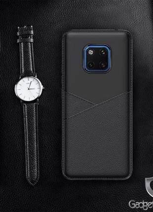 Coque en gel Gadget Shield carbon design noir pour Huawei Y7 2018