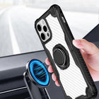 Coque En Carbon Noir- Transparent Ring Shockproof  Pour Apple iPhone 13 Pro