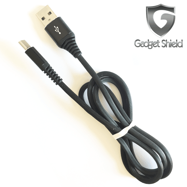 Cable Gadget Shield noir qualité premium pour Type c