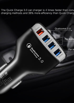 Chargeur voiture / Prise Allume Ccigare Noir 7A quick charge