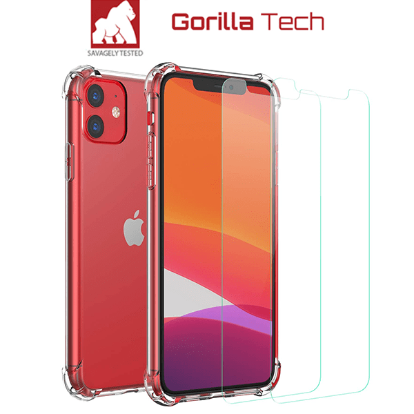 Pack Coque Gorilla Tech shockproof avec verre trempé premium pour Apple iPhone 12 Mini (5.4")
