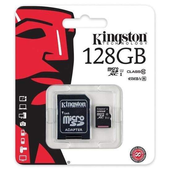 Carte mémoire Kingston Micro SD 128GB
