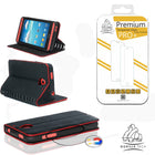 Pack Etui Gorilla Tech New book Universel noir et Film en verre  universel 4.7
