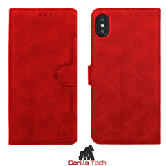 Etui Portefeuille Premium Gorilla Tech  Rouge Pour Apple iphone X/XS