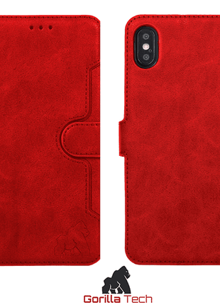 Etui Portefeuille Premium Gorilla Tech  Rouge Pour Apple iPhone 16 Pro