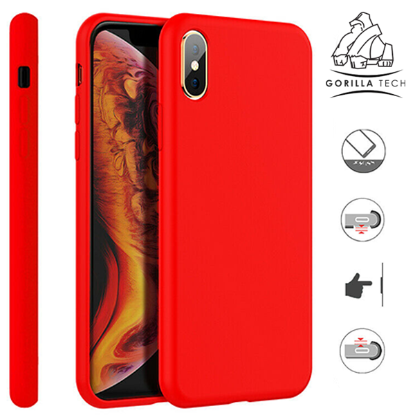 Coque en silicone Gorilla Tech rouge qualité premium pour Samsung Galaxy A04S