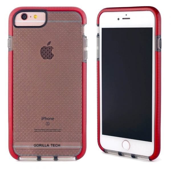 Coque Mesh Gel D3O Gorilla Tech  Pour Apple iPhone X/XS rouge