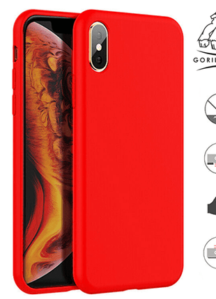 Coque En Silicone Gorilla Tech Rouge Qualité Premium Pour Apple iPhone XS Max