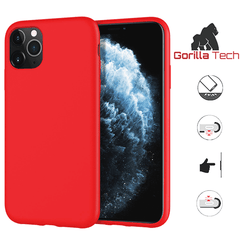 Coque En Silicone Gorilla Tech Rouge Qualité Premium Pour Apple iPhone 12/12 Pro (6.1")