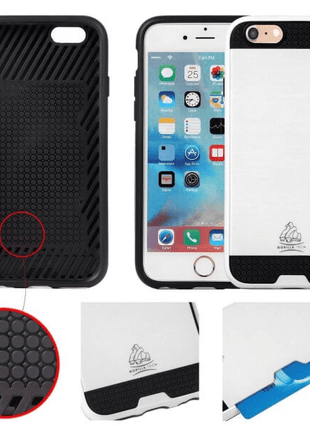 coque Slim ArmorAvec Porte Carte Gorilla Tech Blanc Pour  Apple iPhone 7/8 Plus