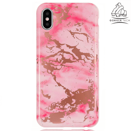 Coque  Marble Granite Rose Claire Gel Gorilla Tech Pour Apple iPhone X/XS