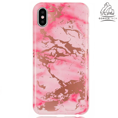 Coque  Marble Granite Rose Claire Gel Gorilla Tech Pour Apple iPhone X/XS