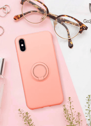 Coque Ring Silicone Gadget Shield Rose Pour Apple iPhone  11 Pro