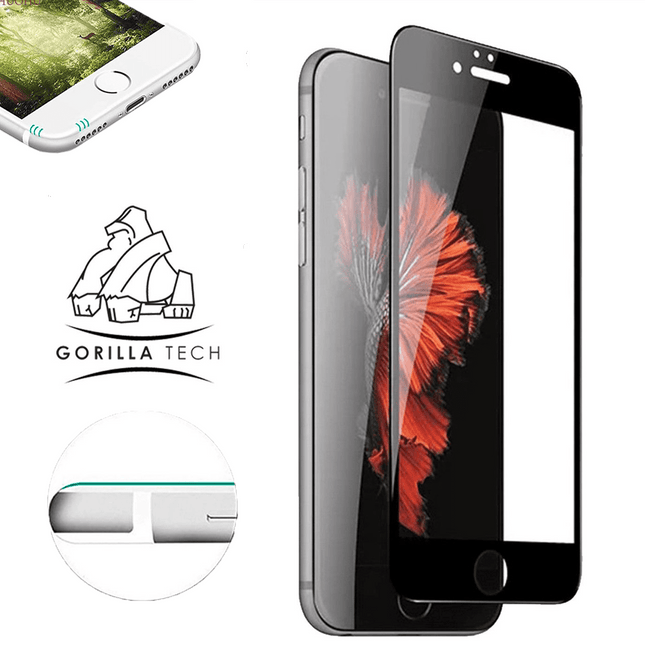 Film En Verre Noir 5eme Géneration-Full Glue Gorilla Tech Pour iPhone 7/8/SE 2020