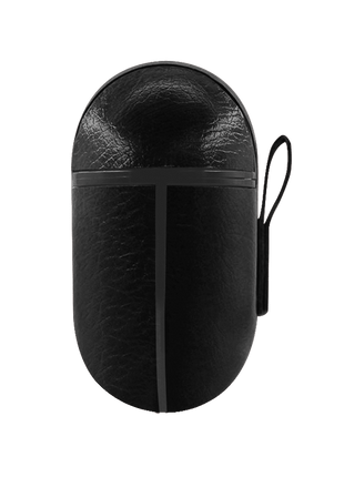 Coque de protection effet cuir noir pour airpods pro