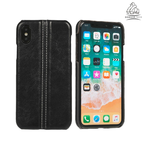 Coque effet cuir premium Gorilla Tech noir pour apple iPhone 6/6s