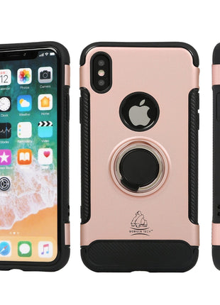 Coque Gorilla Tech Magnetic Ring Armor Rose Gold Pour iPhone X/XS