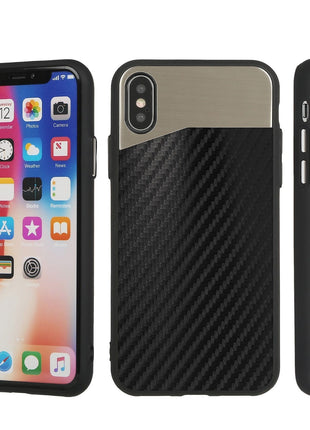 Coque metal carbon Gorilla Tech noir pour Apple iphone 6/7/8/SE 2020