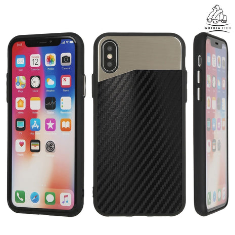Coque metal carbon Gorilla Tech noir pour Apple iphone 6/7/8/SE 2020