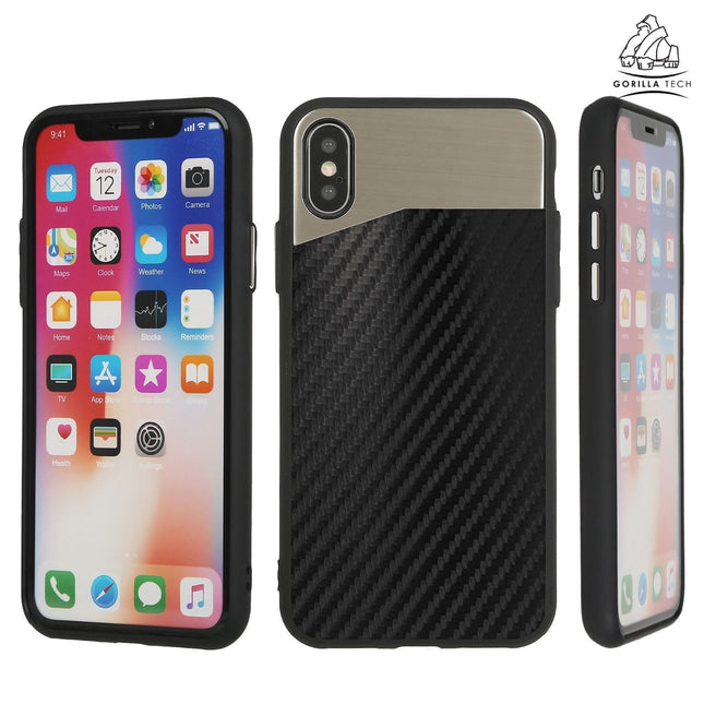 Coque Gorilla Tech Carbon Noir Pour Apple iPhone X/XS