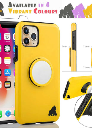 Coque Gorilla Tech Pop Support Jaune Pour Apple iPhone 11 Pro Max