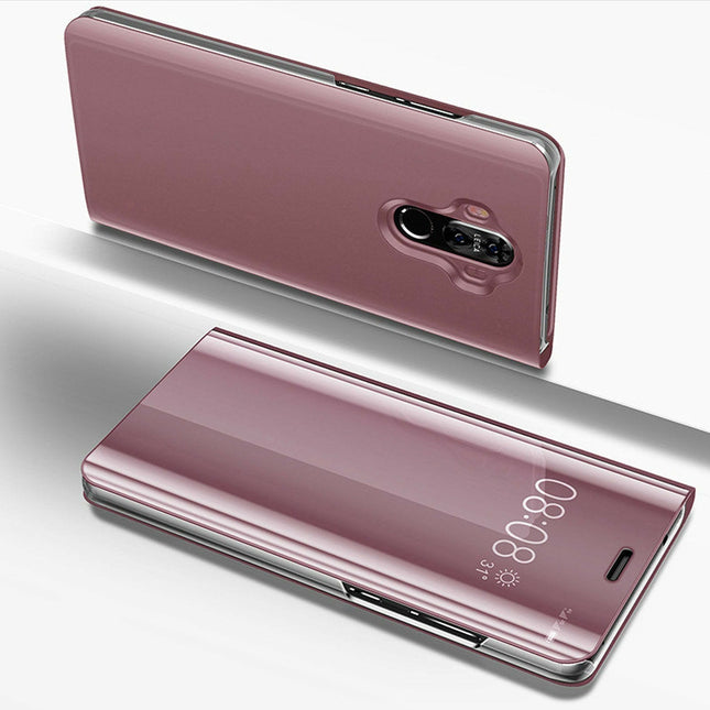 Etui view Cover Rose Gold Interieur Gel Pour Samsung Galaxy A01