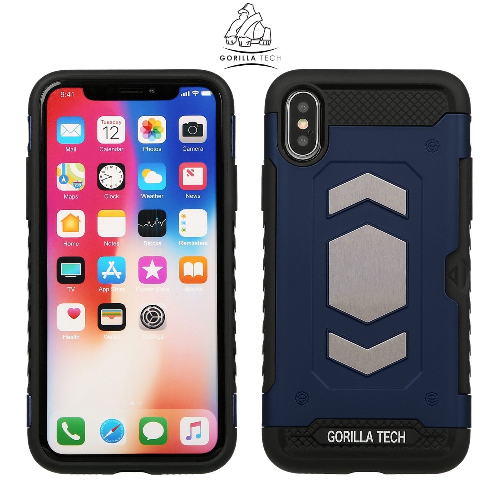 Coque slim armor mirror gorilla tech  bleu pour  Apple iPhone 7/8/SE 2020
