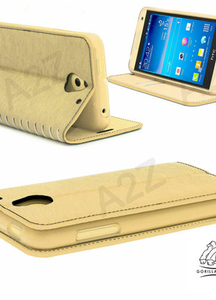 Etui New Book Gorilla Tech Or Pour Samsumg Galaxy Note 4