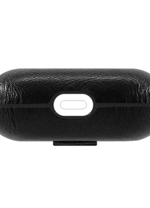 Coque de protection effet cuir noir pour airpods pro