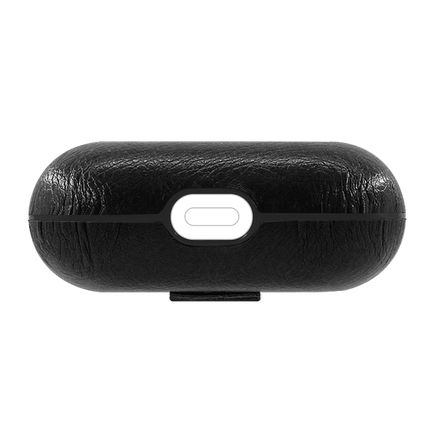 Coque de protection effet cuir noir pour airpods pro