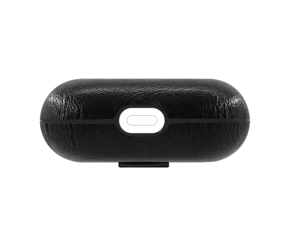 Coque de protection effet cuir noir pour airpods pro
