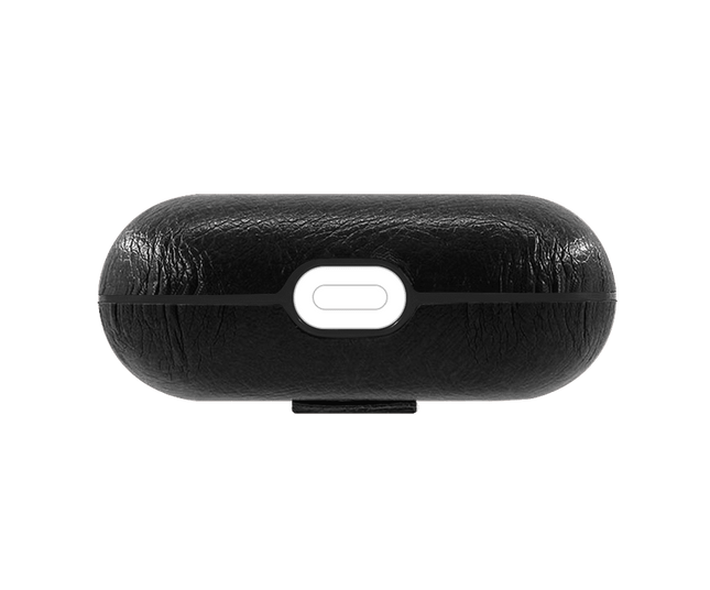 Coque de protection effet cuir noir pour airpods pro