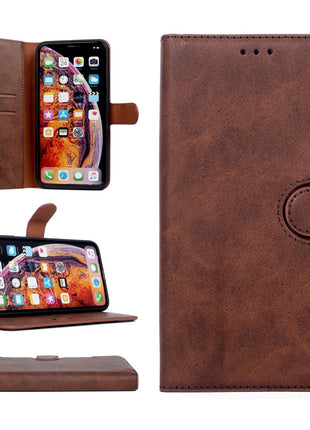 Etui Portefeuille Premium Gorilla Tech Marron Pour Samsung Galaxy S10E