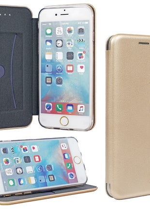 Etui 3D Book Gorilla Tech Or Pour Apple iPhone XS Max