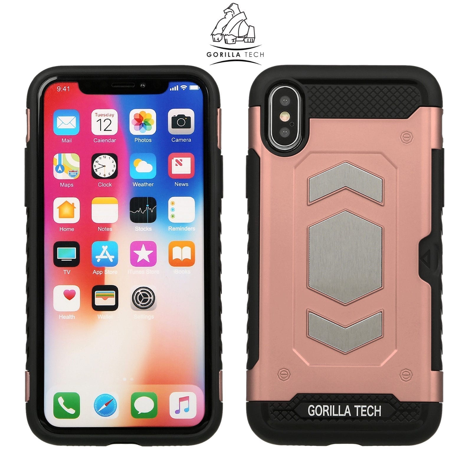 Coque slim armor mirror gorilla tech  rose gold pour  Apple iPhone 7/8/SE 2020