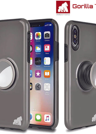 Coque Gorilla Tech Pop Support Gris Pour Apple iPhone X/XS