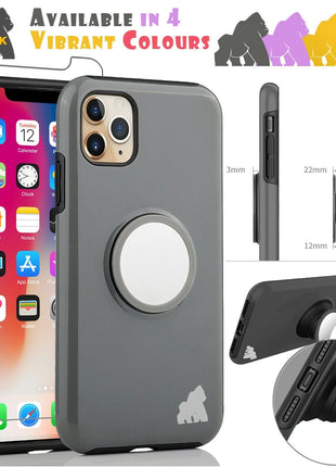 Coque Gorilla Tech Pop Support Gris Pour Apple iPhone X/XS