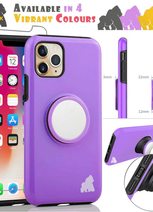 Coque Gorilla Tech Pop Support Violet Pour Apple iPhone 11 Pro Max
