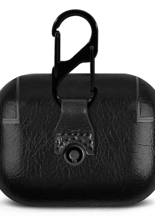Coque de protection effet cuir noir pour airpods pro