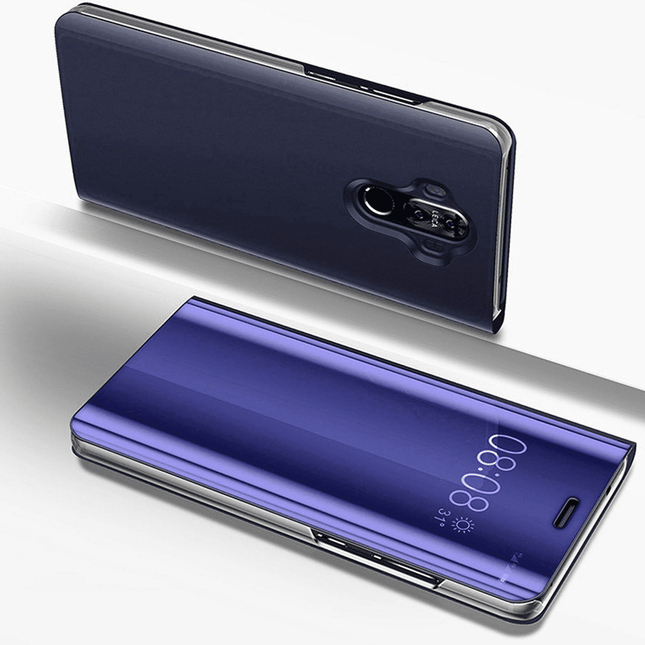 Etui View  Cover Bleu Interieur Gel Pour Samsung Galaxy Galaxy A01