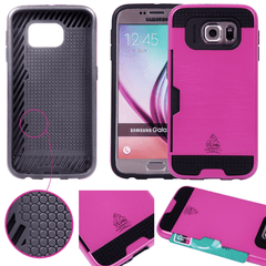 Coque Slim armor Avec Porte-Carte Gorilla Tech Pink Pour Apple iPhone X/XS