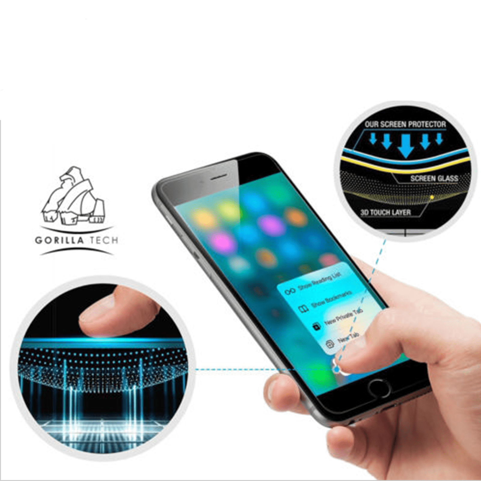 Film En Verre Noir 5eme Géneration- Full Glue Gorilla Tech Pour Apple iPhone XS Max - iphone 11 Pro Max