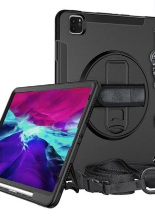 Étui Gorilla Tech Survivor Avec Stand Rotating 360° Noir Pour iPad 10.9" Air 4 (2020)/Air 5 (2022) (Strap)