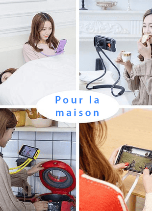 Selfie Stick Flexible and Rotating 360° /Smartphone Holder Pink color