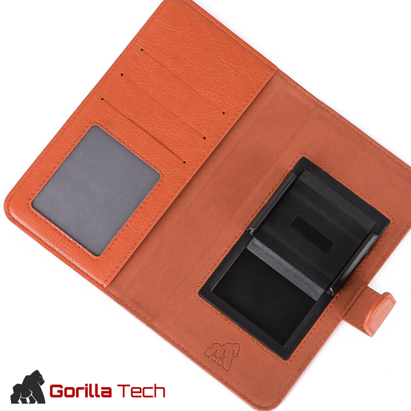 Etui Portefeuille Universel Premium Gorilla Tech Marron 6"