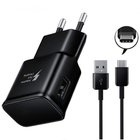 Adaptateur secteur fast charger avec cable type-c noir pour Samsung